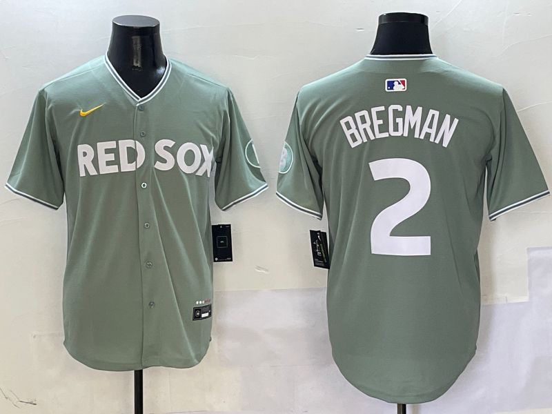 Men Boston Red Sox #2 Bregman Green Joint Name Game Nike 2025 MLB Jersey style 1->boston red sox->MLB Jersey